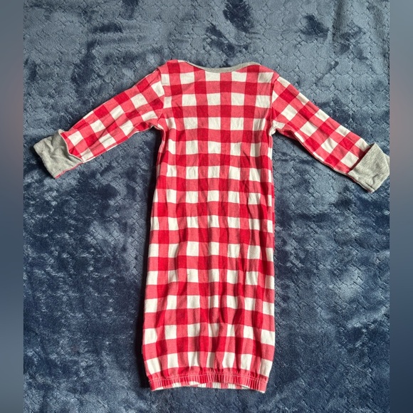 Honest Baby Infant Red and White Checkered Gown 0-6 months - Picture 2 of 3